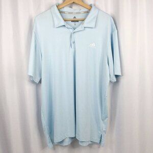 Adidas Sky Blue Stretch Golf Polo Shirt ADVS20R772 Men's Size 2XL Short Sleeve